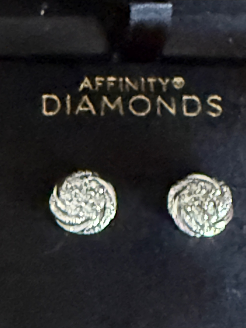 Silver-Tone Cluster Stud Earrings
